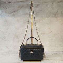 샤넬 램스킨 베니티 탑 핸들 크로스백